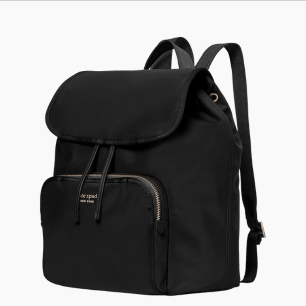 Kate Spade Nylon Backpack, Backpack with Adjustable Straps, Black - Picture 2 of 12